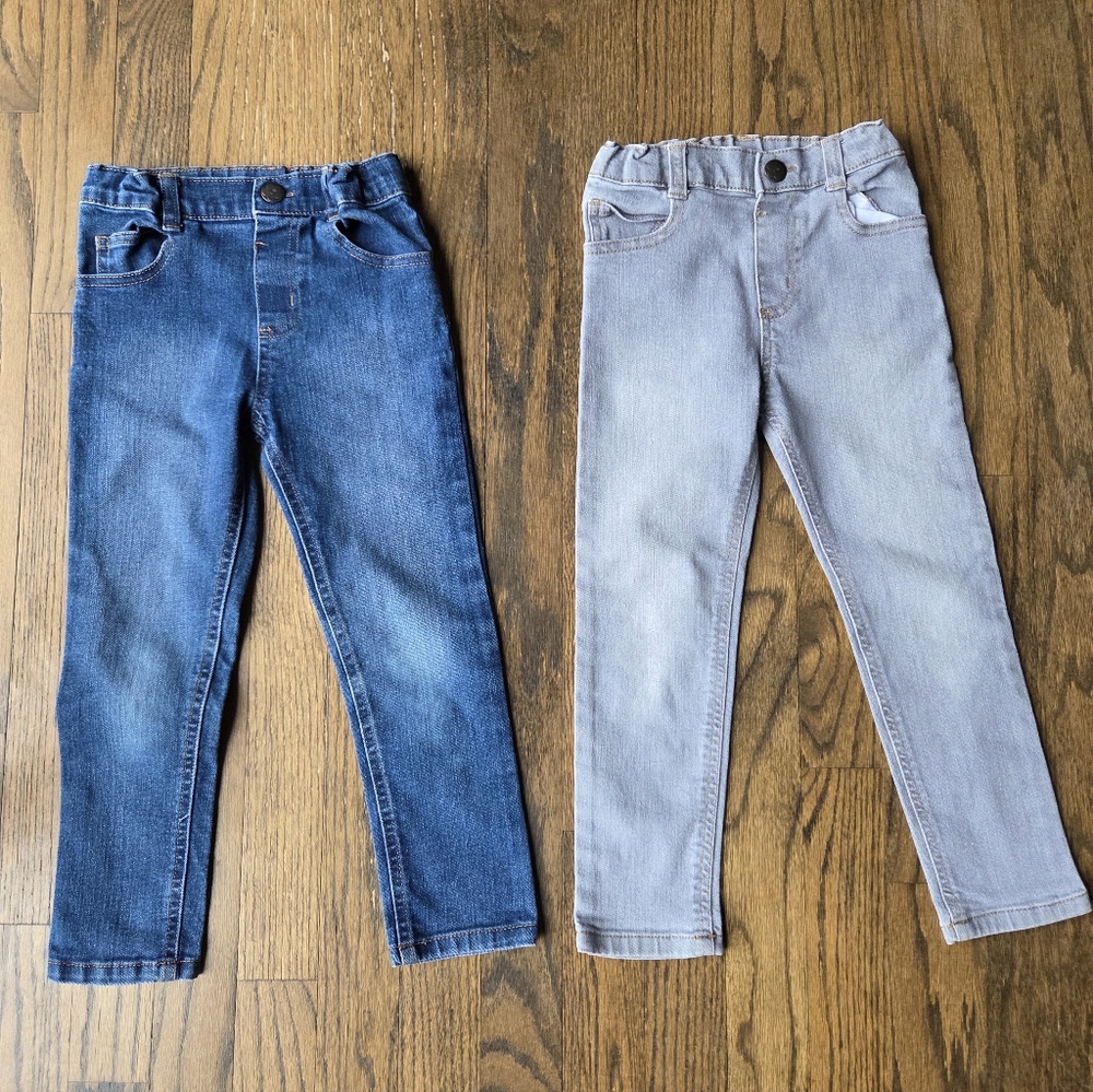 Bundle Set 2 Garanimals Toddler Girls Size 5 Light Dark Washed Jeans